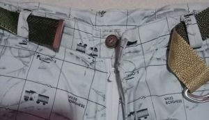 Patterned Men's Shorts with Belt