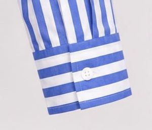 Blue &amp; White Striped Button-Up Shirt