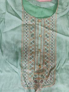 Embroidered Mint Green Kurta