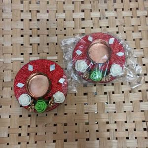 Festive T-light Candle Holder Set