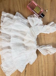 White Ruffled Blouse Top