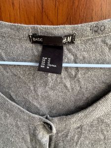 Grey Long Sleeve Knit Sweater