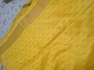 Vibrant Yellow Saree