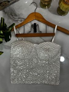 Sparkling Sequin Corset Top