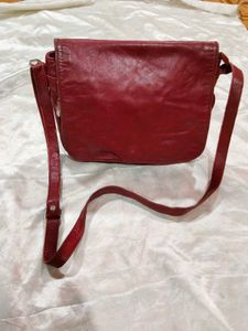 Red Leather Crossbody Bag