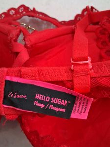 34C Lace Red Bra