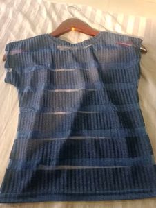 Striped Sheer transperant Top