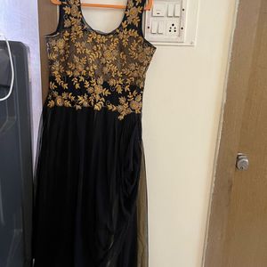 Elegant Black &amp; Gold Gown