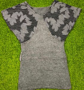Grey Printed Casual Dress