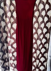 Elegant Burgundy Maxi Dress