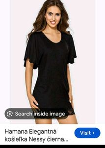 Black Lace Trim Tunic Top