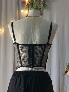 Sheer Mesh Corset Top