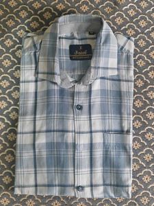 Men's Blue Plaid Shirt