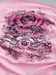 Pink Rose Graphic T-Shirt