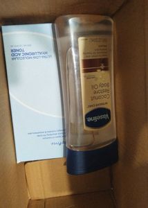 Vaseline Body Oil & Hyaluronic Toner Set