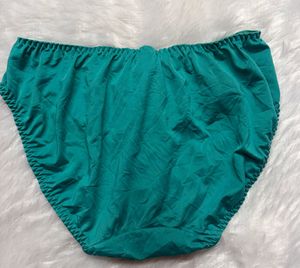 Teal Lace Trim Bikini Briefs