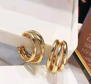 Gold Triple Hoop Earrings
