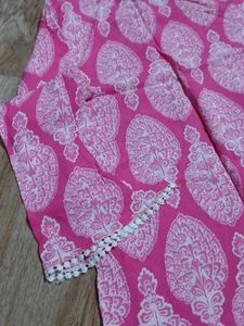 Vibrant Pink Printed Kurta