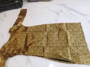Elegant Gold Brocade Kurta Set