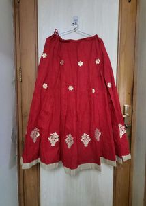 Red Ethnic Skirt