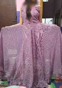 Elegant Lavender Embellished Ethnic Gown