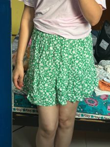 Floral Print Mini Skirt