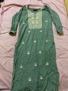 Beautiful Green Embroidered Kurta
