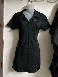 Stylish Black Shirt Dress