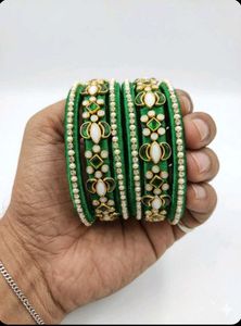 Beautiful Green Silk Thread Bangles