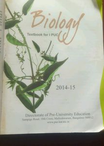 Biology Textbook for I PUC (2014-15) NCERT CBSE