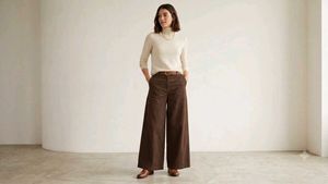 Classic Brown Flared trouser Pants