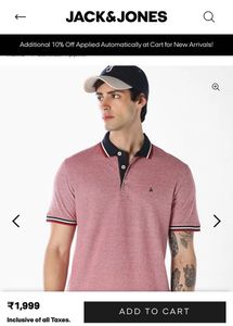Jack &amp; Jones Men's Pink Polo Shirt