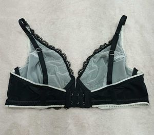 Lace Trimmed Black Bra 36C