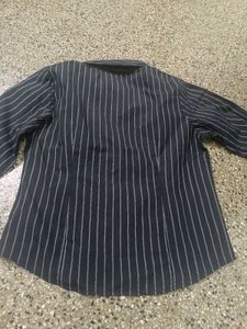 Chic Striped Long Sleeve Button-Up Shirt