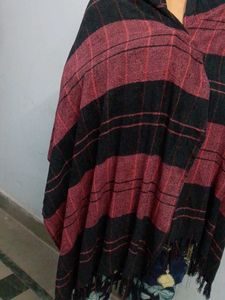 Red &amp; Black  Shawl
