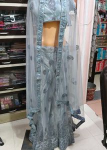 Designer Blue Net Lehenga Choli