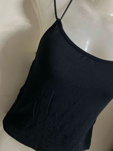 Black Spaghetti Strap Camisole Top