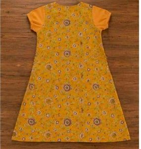 Yellow Floral Kurta Set with Palazzo