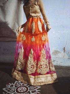 Double colour Lehenga choli/ghagra set