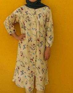 Floral Print Button-Down Kurti