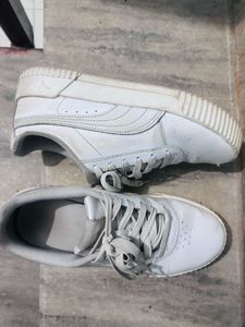 Light Grey Lace-Up Sneakers