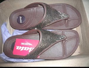 Bata Women Flip Flops With Sequin Brand New
