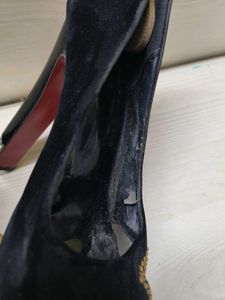 Black Peep Toe Heels