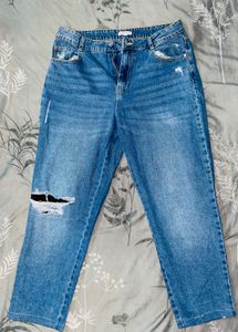 men’s classic blue denim straight fit jeans