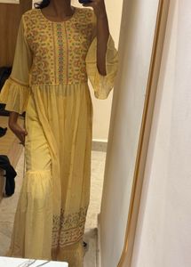 Beautiful Yellow Embroidered Kurta Set
