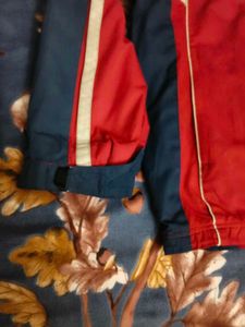 Men's Red &amp; Navy Colorblock Jacket