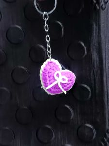 crochet heart keychain ❤️💝
