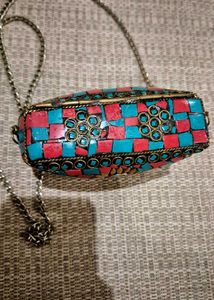 Vintage Mosaic Clutch Bag