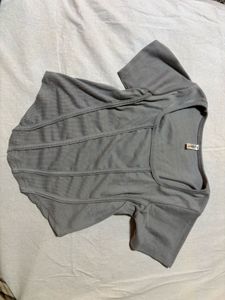 Grey Corset Style Top