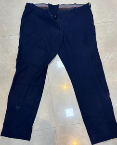 Men's Navy Blue Blazer with Embellished Collar